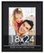 18x24 Frame with Mat - Black 22x28 Frame Wood Made to Display Print or Poster Measuring 18 x 24 Inches with Black Photo Mat